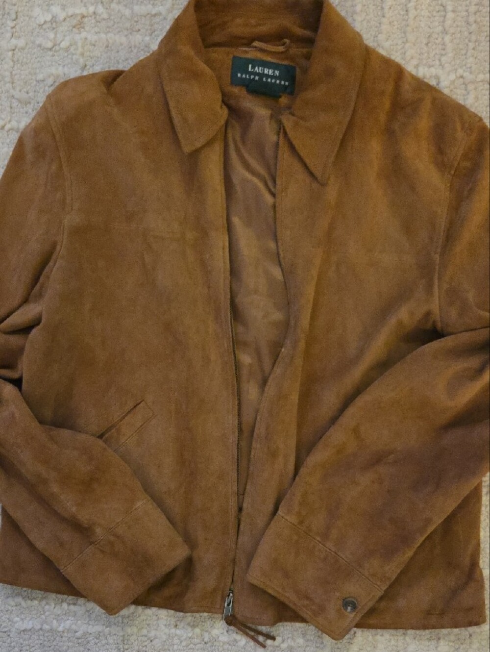 Ralph Lauren Chestnut Suede Zip-Up Jacket, 12 - Picture 3 of 6